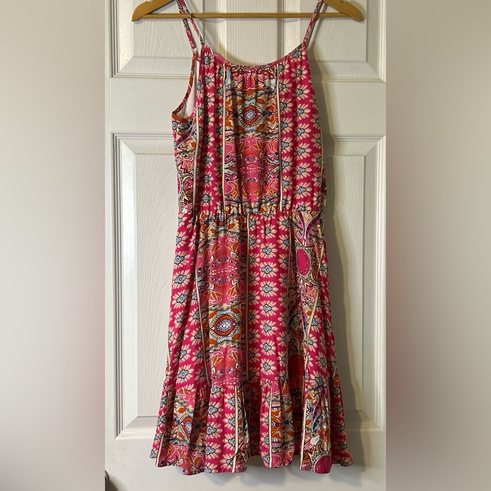 Women’s Dress Multi Colored Spaghetti Strap Dress Boho Vibes Size Small